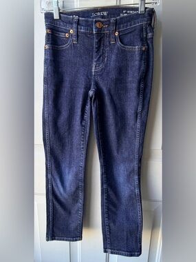 J.Crew 9 Vintage Slim Straight Jeans Womens 23P Petite Dark Wash Ankle Denim